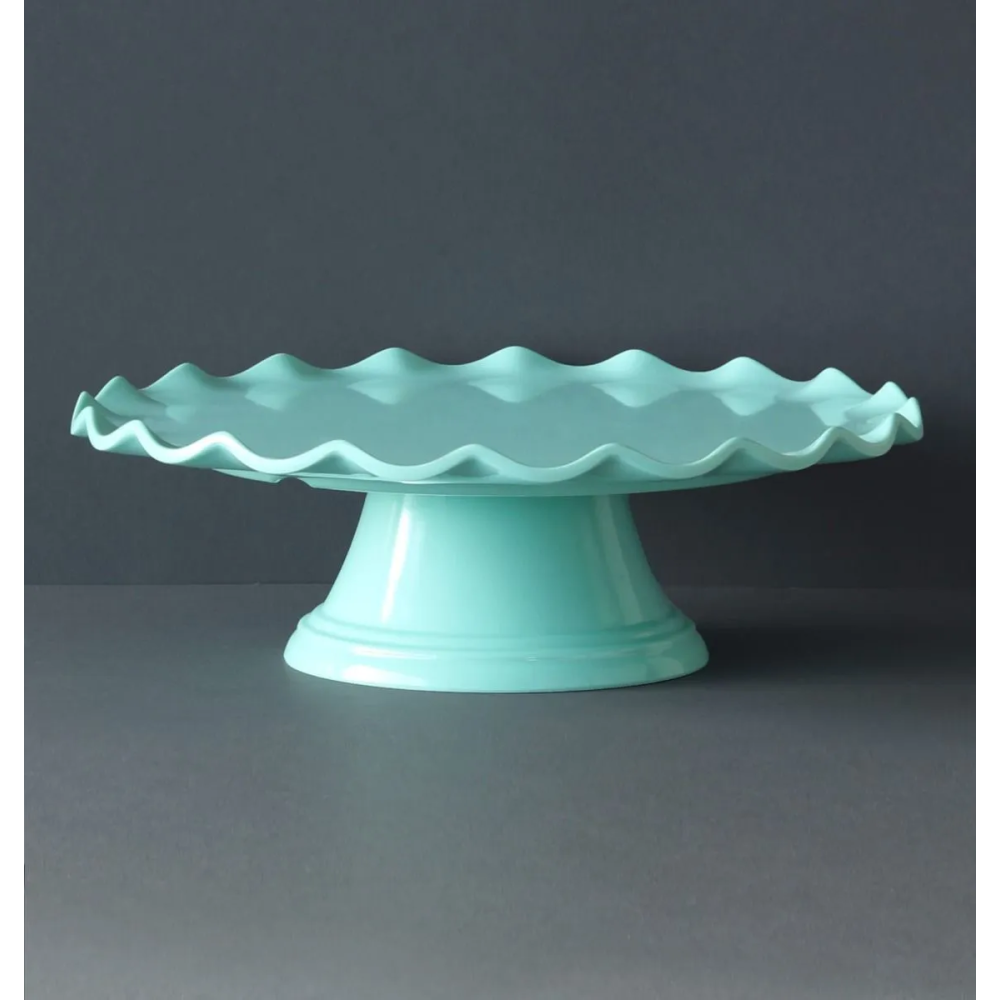 Cake Stand, wave - A Little Lovely Company - mint, 27.5 cm