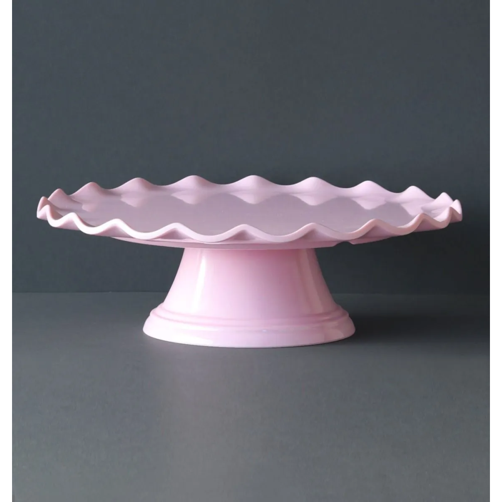 Patera dekoracyjna falowana - A Little Lovely Company - różowa, 27,5 cm