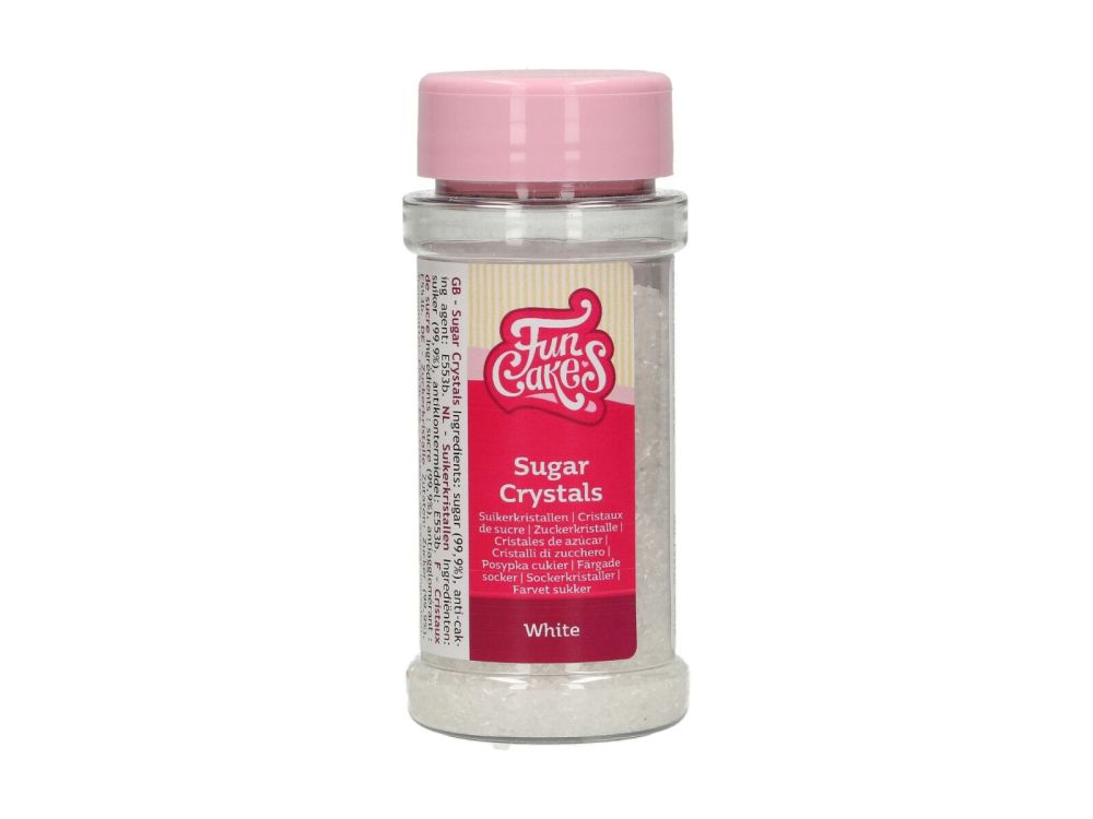 Decorative sugar crystals - FunCakes - white, 80 g