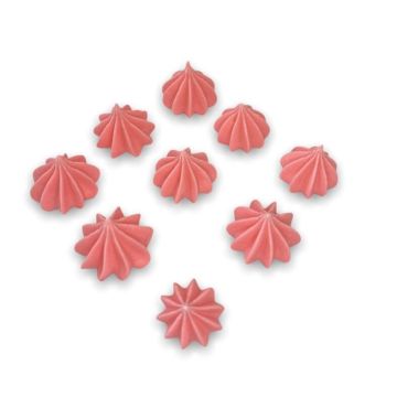 Sugar decorations for cake Mini Meringues - Slado - pink, 9 pcs.