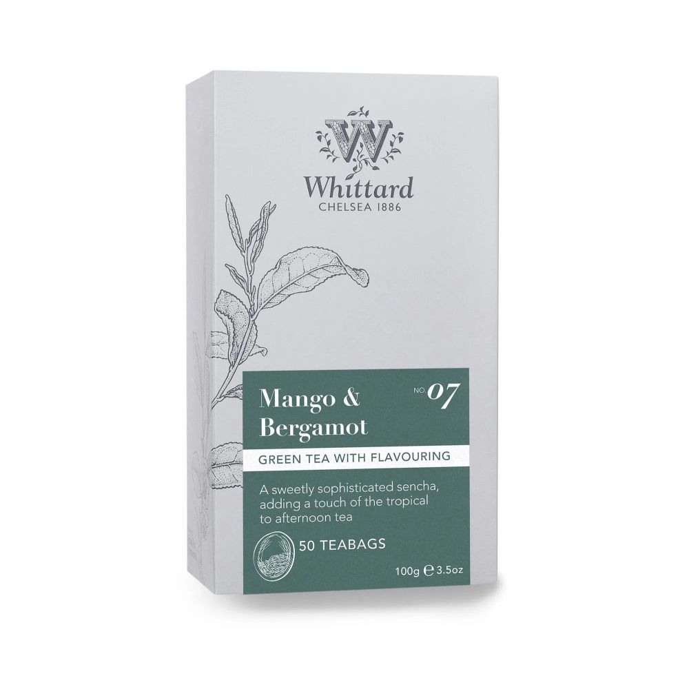 Green tea - Whittard - Mango & Bergamot, 50 pcs.