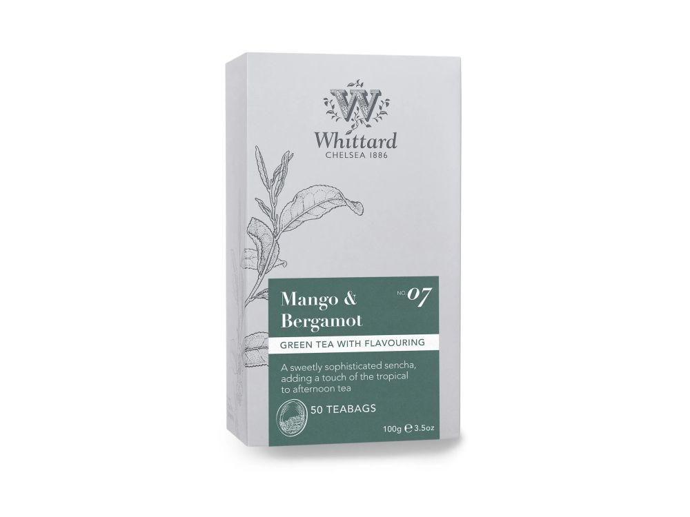 Herbata zielona - Whittard - Mango & Bergamot, 50 szt.