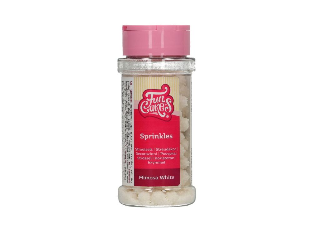 Sugar sprinkles Mimosa - FunCakes - White, 45 g
