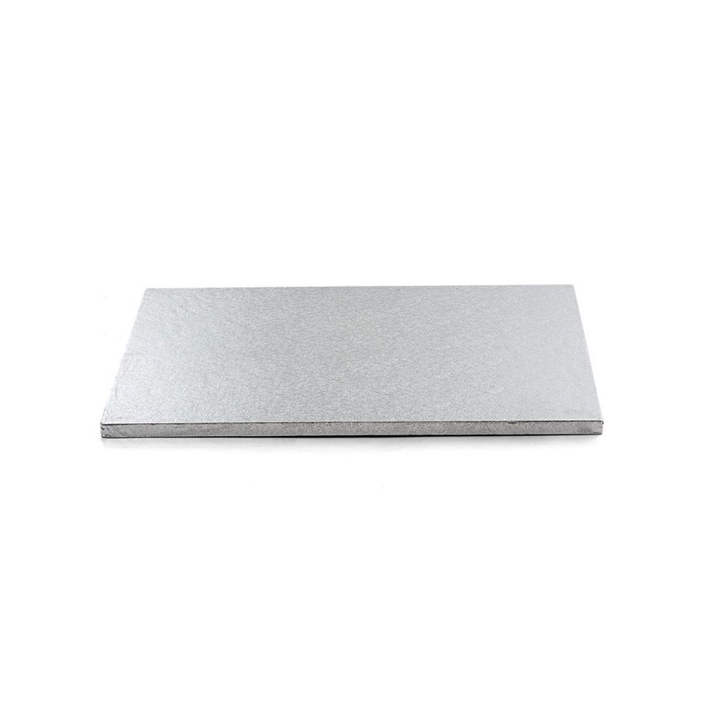 Podkład pod tort prostokątny - Decora - srebrny, 30 x 40 cm
