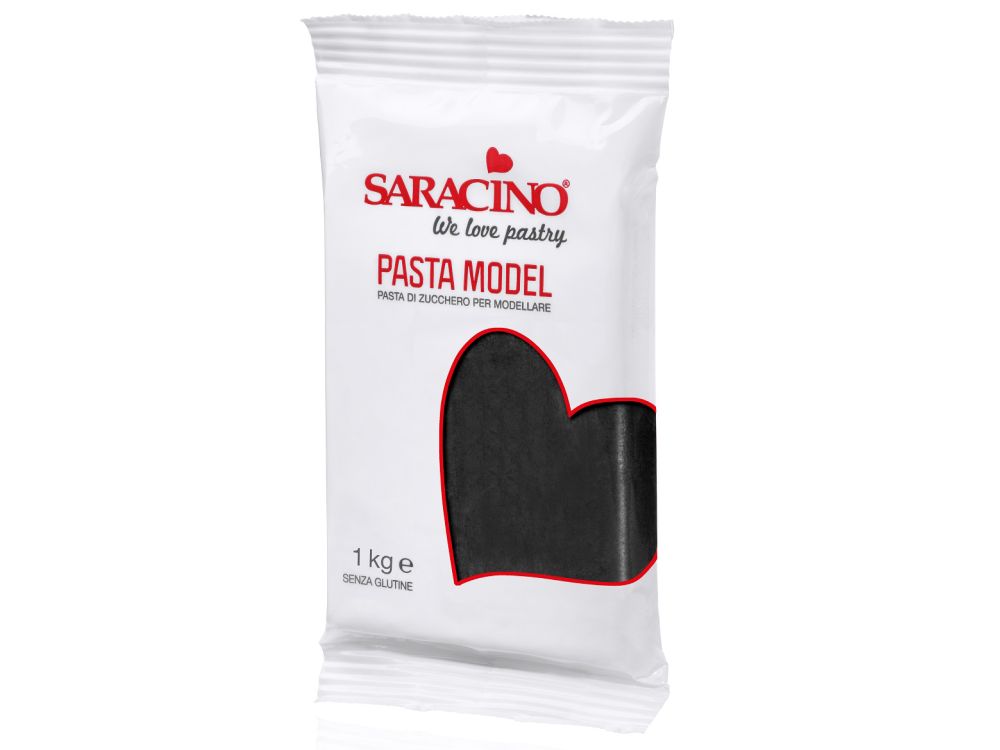 Modelling sugar paste, fondant - Saracino - black, 1 kg