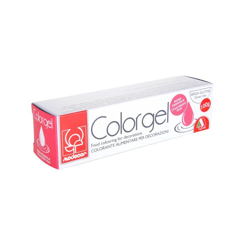Barwnik spożywczy w żelu Colorgel - Modecor - truskawkowy róż, 100 g