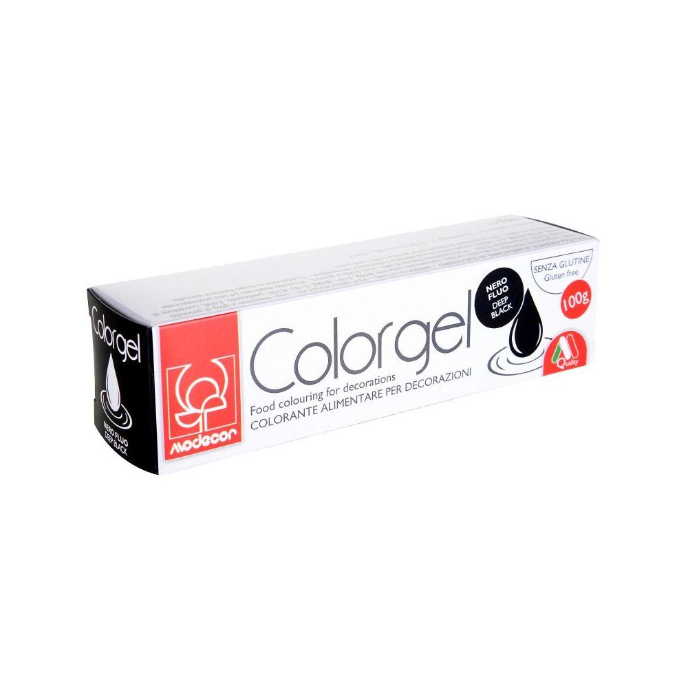 Barwnik spożywczy w żelu Colorgel - Modecor - czarny, 100 g
