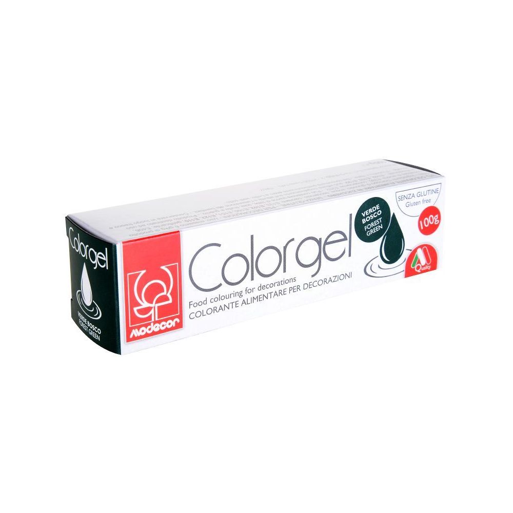 Barwnik spożywczy w żelu Colorgel - Modecor - ciemnozielony, 100 g