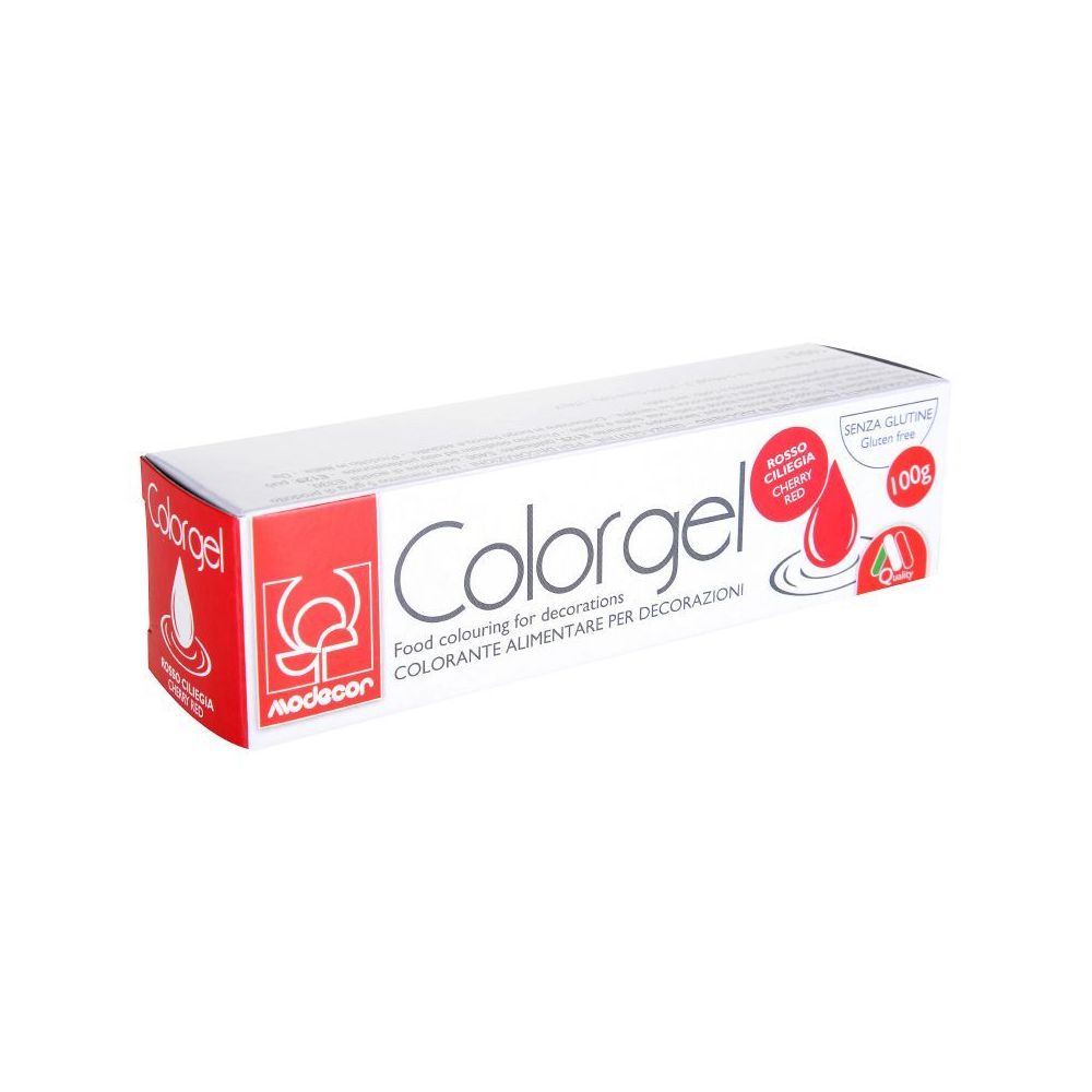 Color gel in tube - Modecor - cherry red, 100 g
