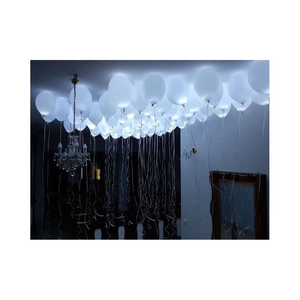 Diody LED do balonów - białe, ciepłe światło, 10 szt.