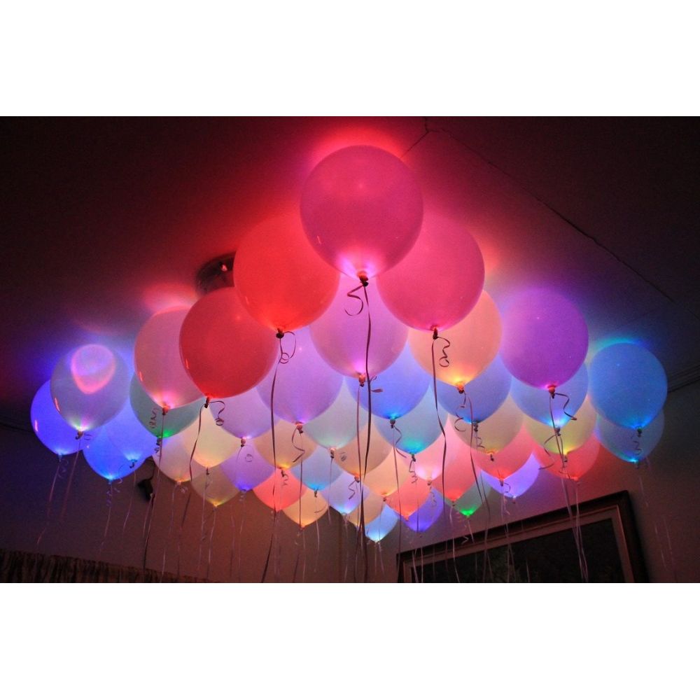 LED lights for balloons - mix, 10 pcs.