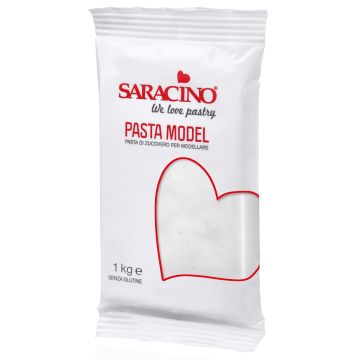 Masa cukrowa do modelowania figurek - Saracino - biała, 1 kg