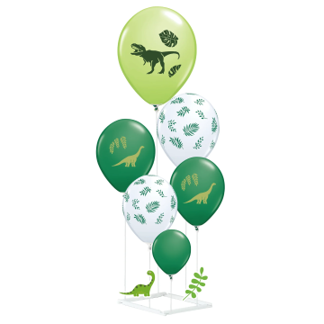 Zestaw balonów ze stojakiem - Dinozaury, 90 cm, 6 szt.