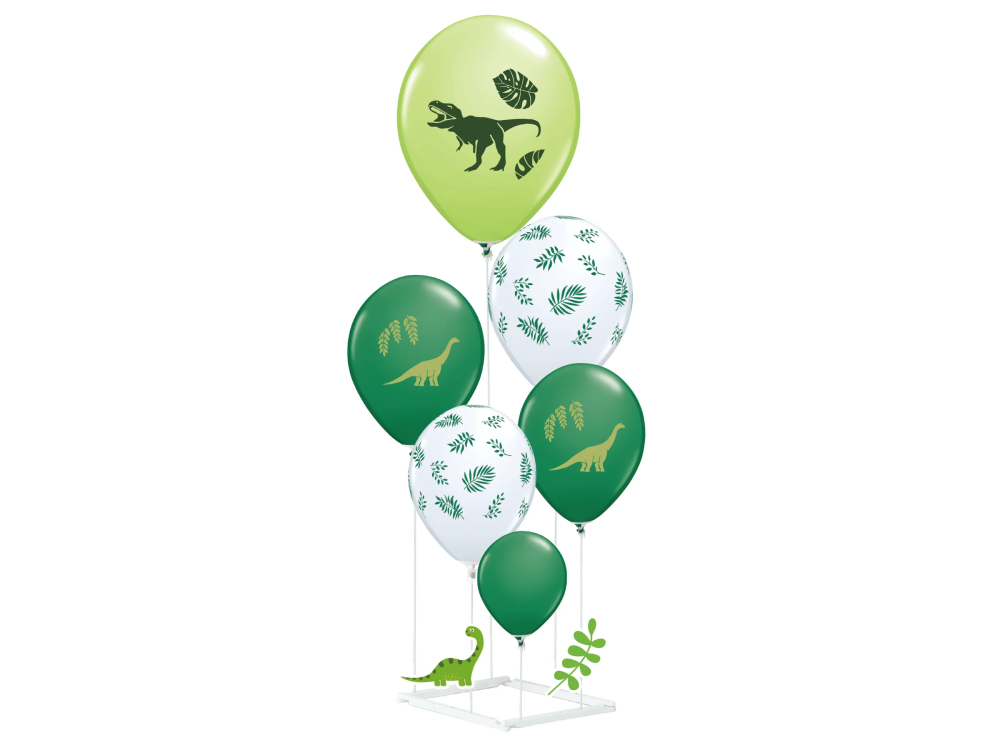 Balloon set with stand - Dino, 90 cm, 6 pcs.