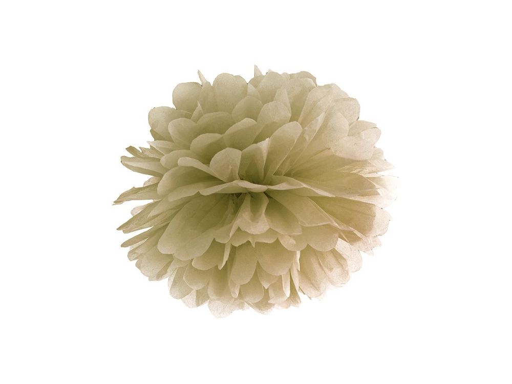 Pompon bibułowy - PartyDeco - złoty, 25 cm
