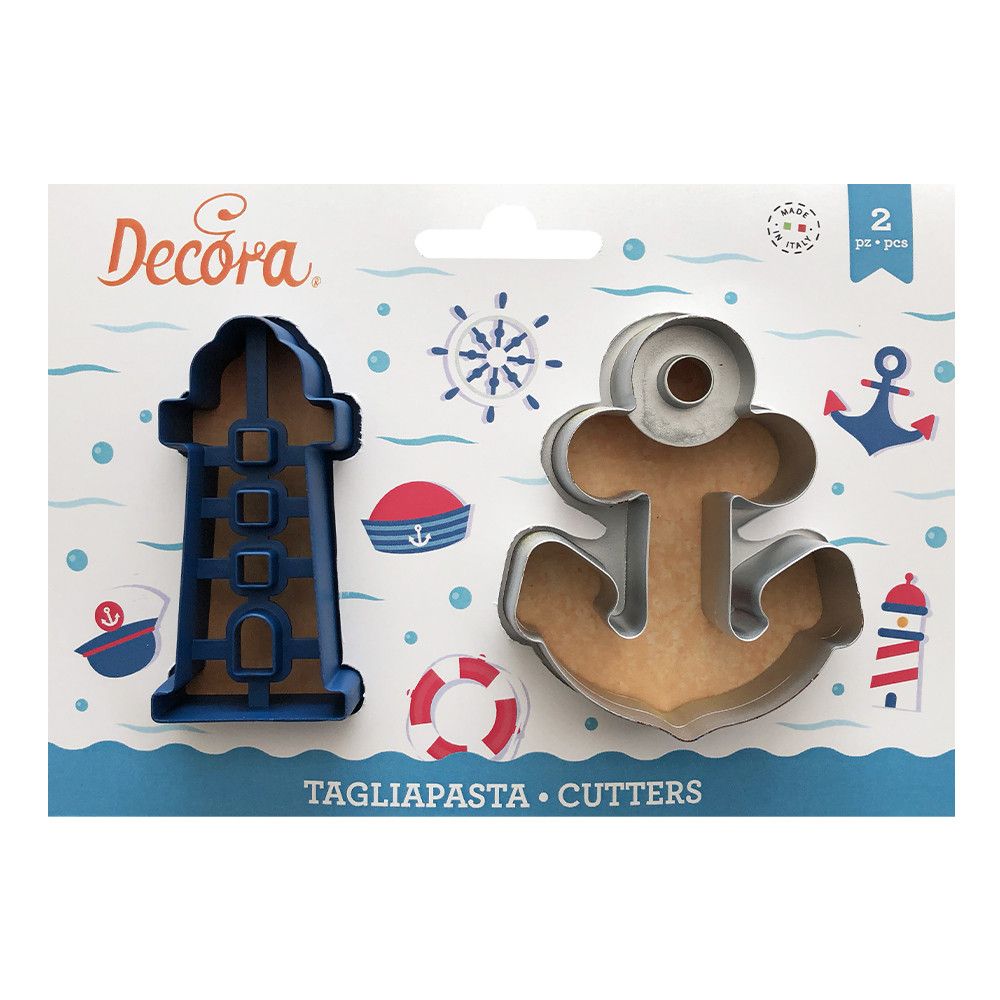 Set of cookie cutters - Decora - lantern and anchor, 2 pcs.
