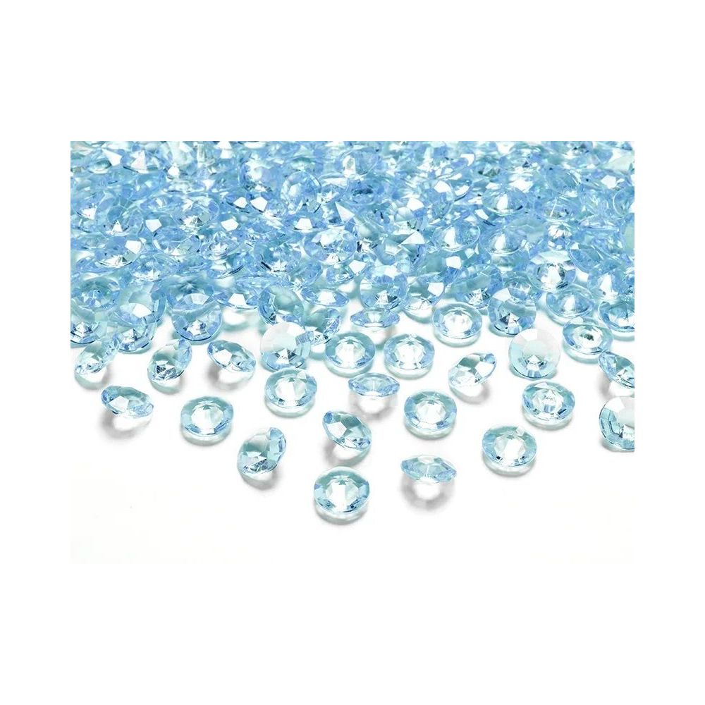 Konfetti dekoracyjne Diamenty - PartyDeco - niebieskie, 100 szt.