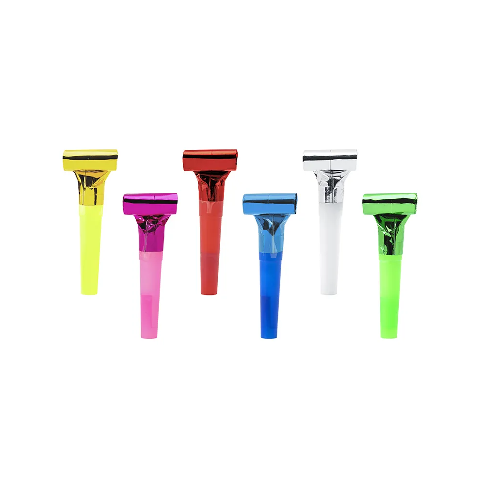 Expanding whistles - PartyDeco - colorful, 6 pcs.