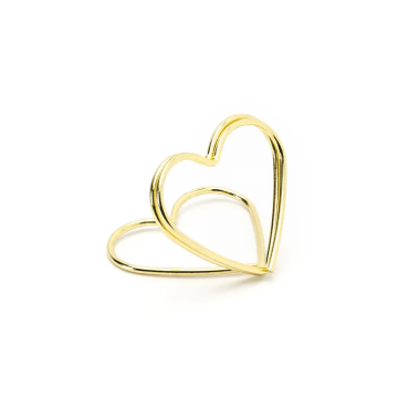 Stands for vignettes Hearts - PartyDeco - gold, 10 pcs.
