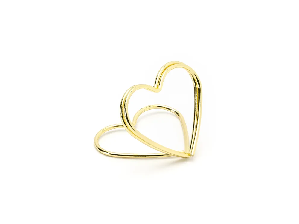 Stands for vignettes Hearts - PartyDeco - gold, 10 pcs.
