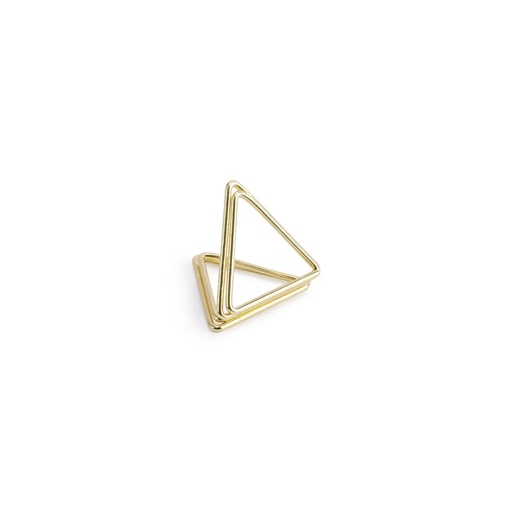 Stands for vignettes Triangles - PartyDeco - gold, 10 pcs.