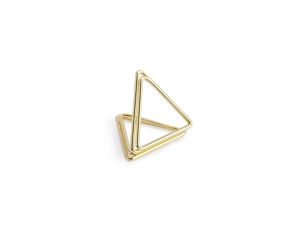 Stands for vignettes Triangles - PartyDeco - gold, 10 pcs.