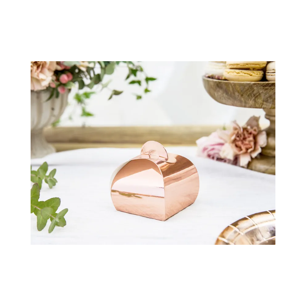Gift boxes for guests - PartyDeco - rose gold, 10 pcs.