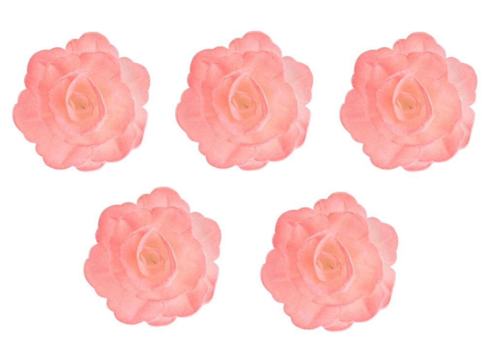 Chinese waffle roses - Rose Decor - pink, 18 pcs.
