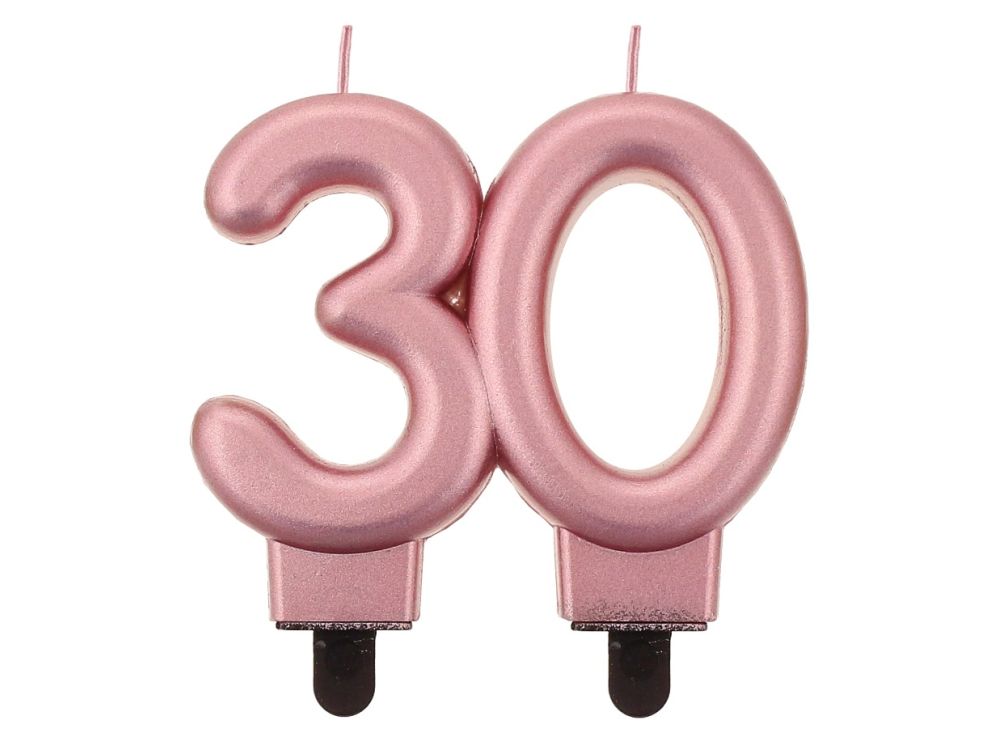 Birthday candle - GoDan - rose gold, number 30