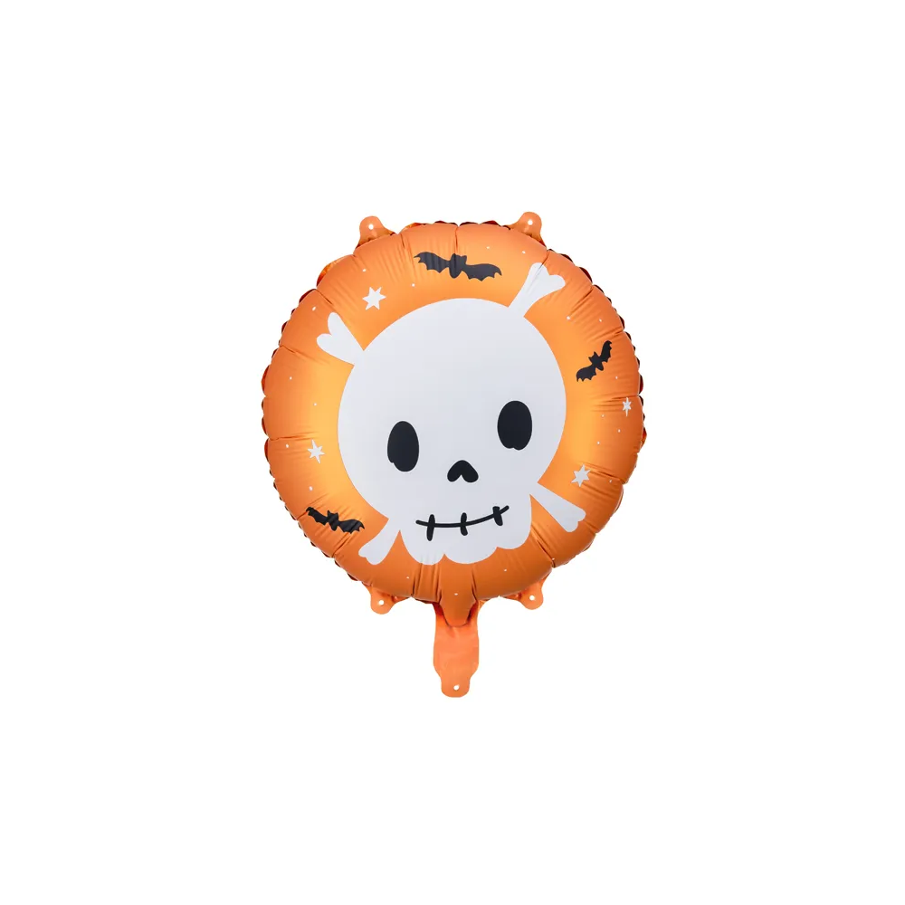 Balon foliowy na Halloween - PartyDeco - Czaszka, 35 cm