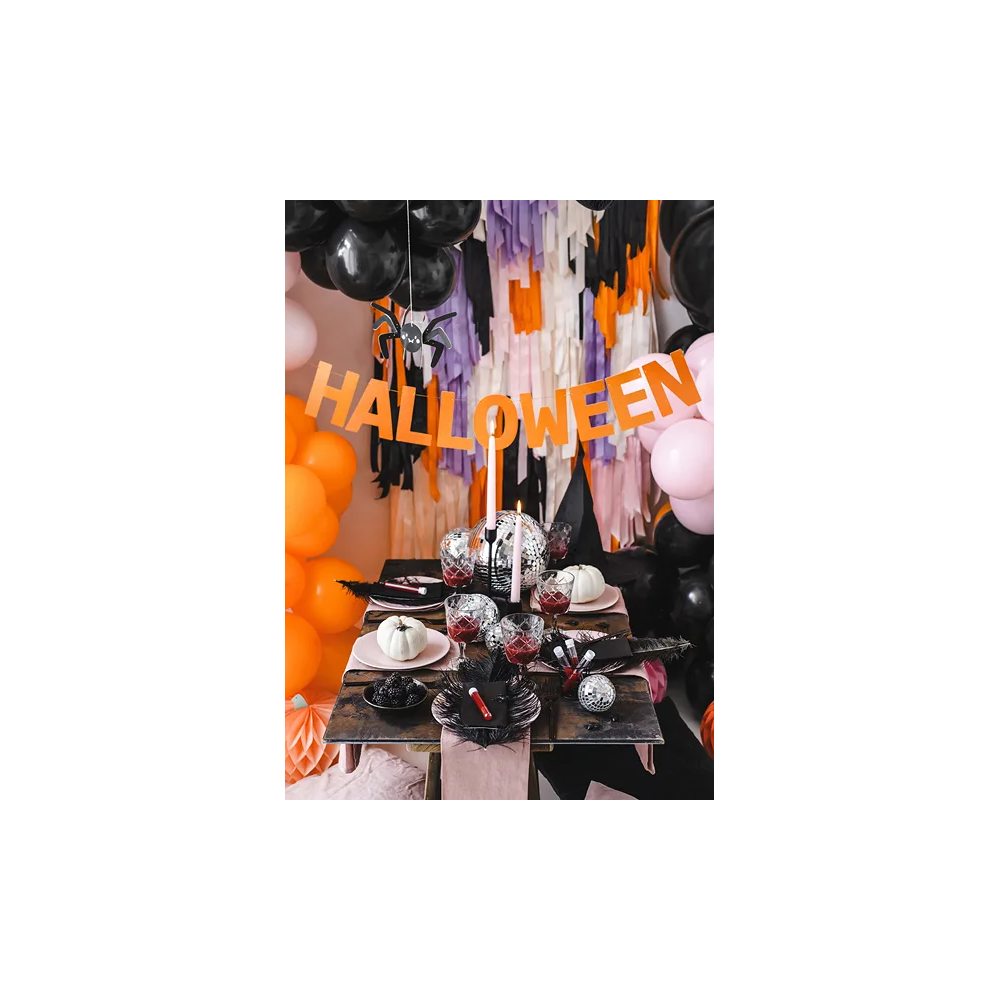 Baner Halloween - PartyDeco - pomarańczowy, 250 cm