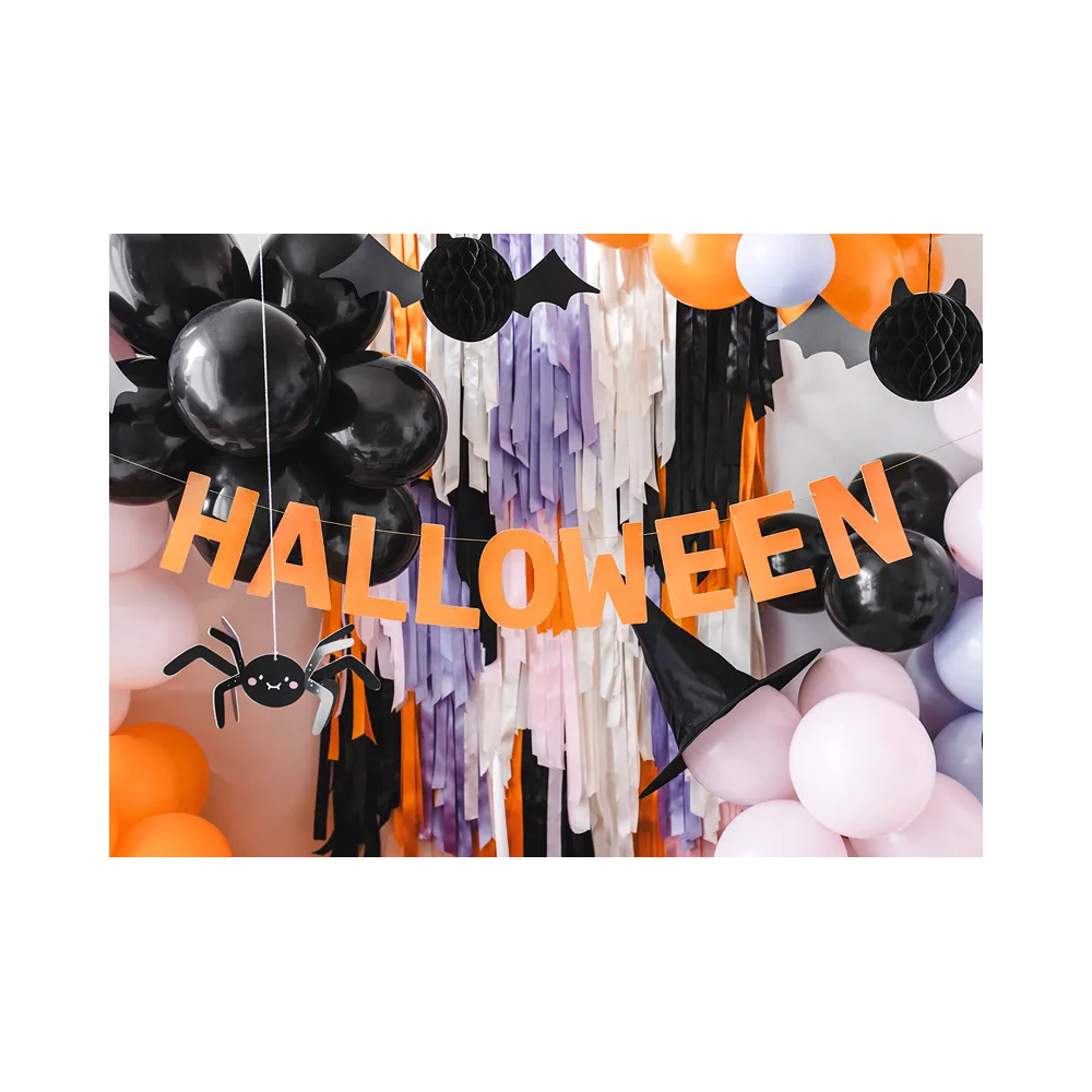 Baner Halloween - PartyDeco - pomarańczowy, 250 cm