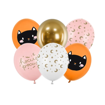 Latex balloons for Halloween - PartyDeco - Hocus Pocus, 30 cm, 6 pcs.