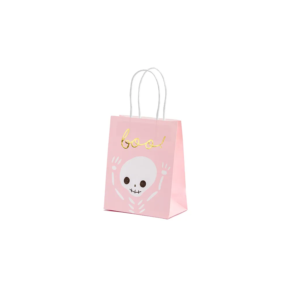Decorative Halloween bag - PartyDeco - Boo, pink