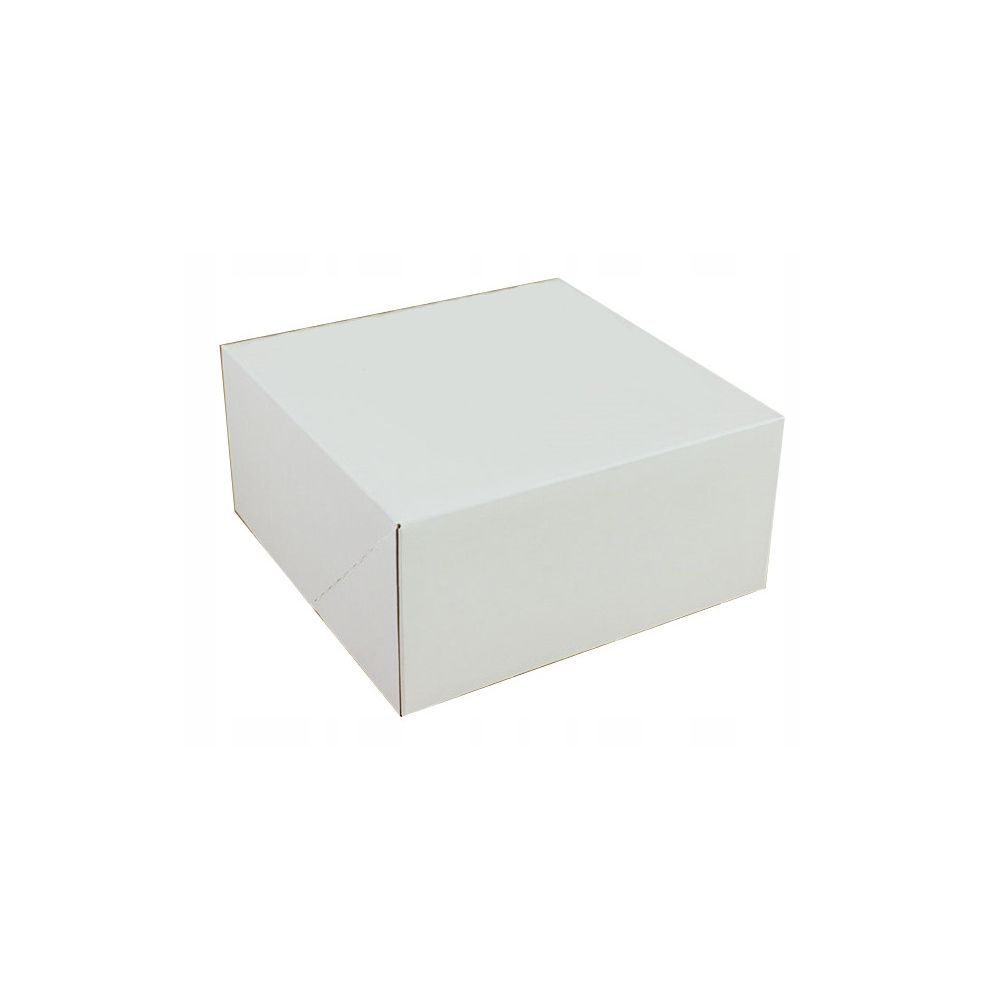 Pudełko na tort - Hersta - białe, 18 x 18 x 9 cm