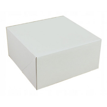 Cake box - Hersta - white, 28 x 28 x 13 cm