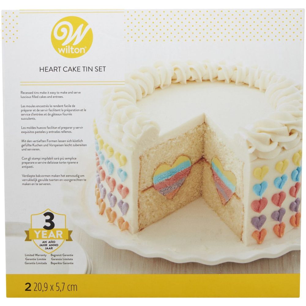 Heart-shaped cake baking mold set - Wilton