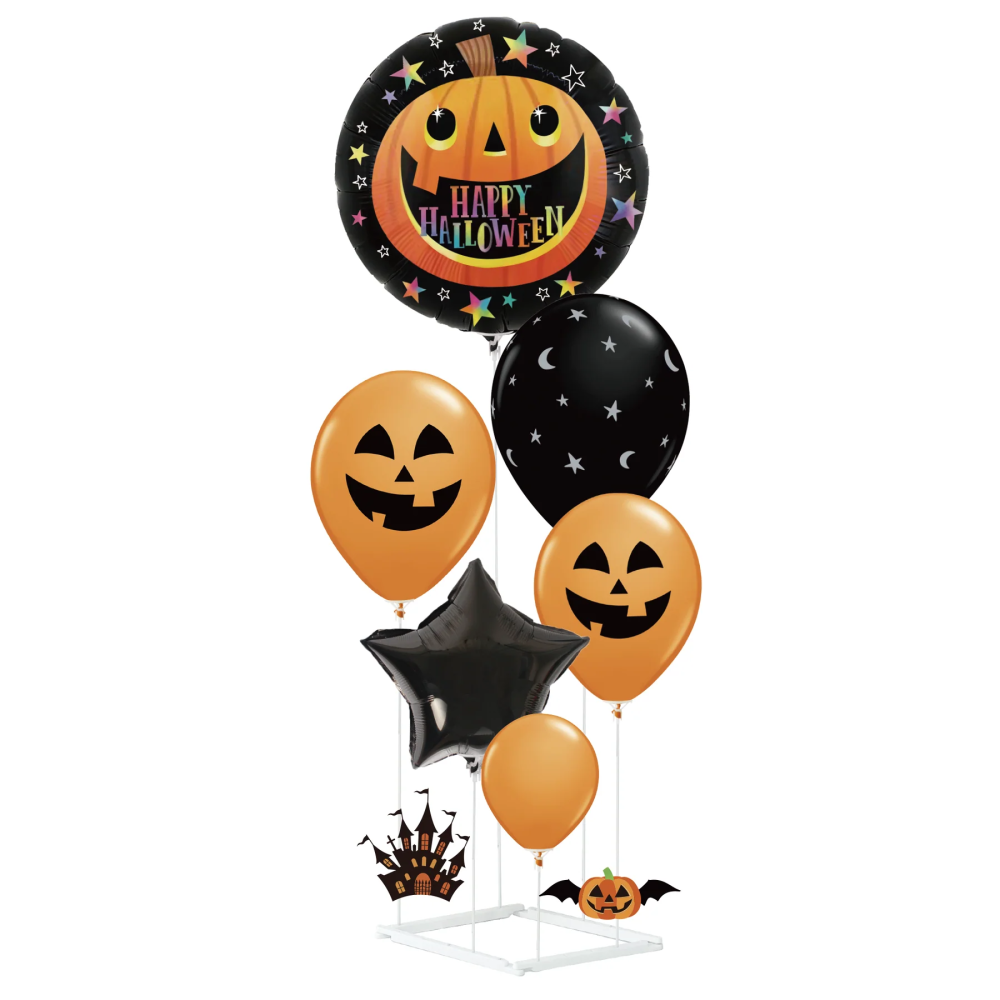 Zestaw balonów ze stojakiem - Halloween, 90 cm, 6 szt.