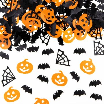 Decorative confetti for Halloween - orange & black 15 g