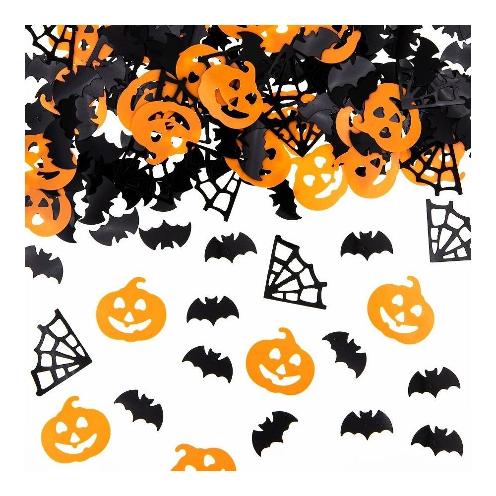 Decorative confetti for Halloween - orange & black 15 g