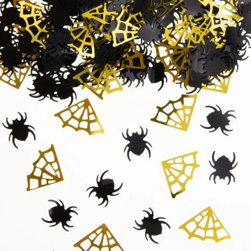 Konfetti dekoracyjne na Halloween - czarno-złote, 15 g