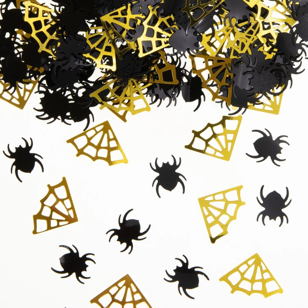 Konfetti dekoracyjne na Halloween - czarno-złote, 15 g