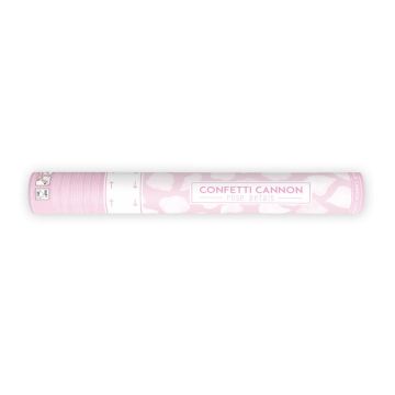 Confetti cannon  - PartyDeco - rose petals, white, 40 cm