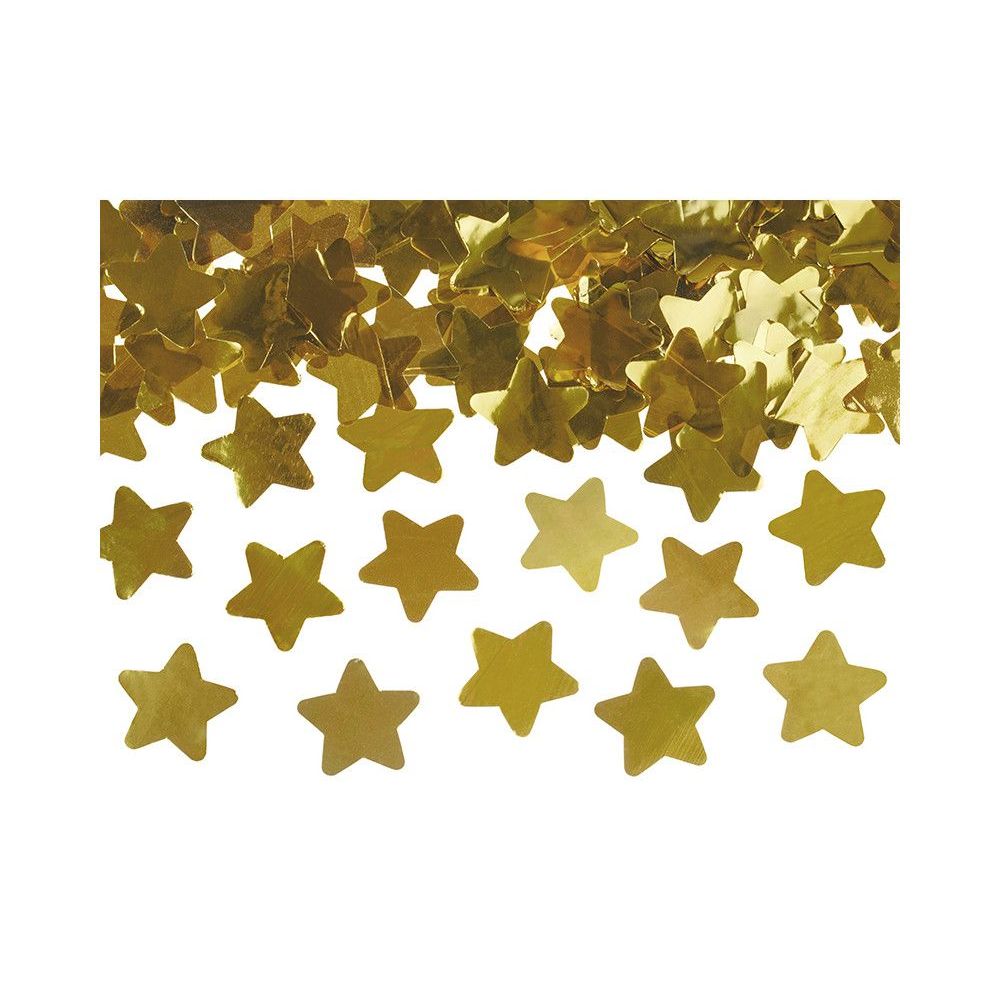 Confetti cannon - PartyDeco - stars, gold, 40 cm