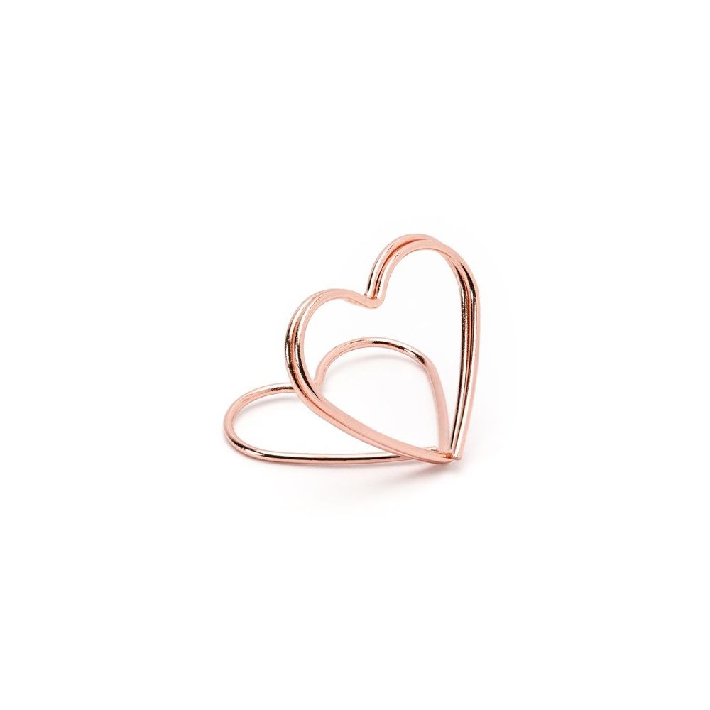 Stands for vignettes Hearts - PartyDeco - rose gold, 10 pcs.
