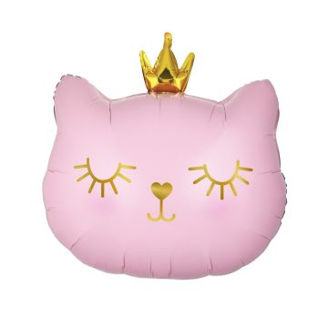 Foil balloon Cat - GoDan - pink, 42 x 39.5 cm