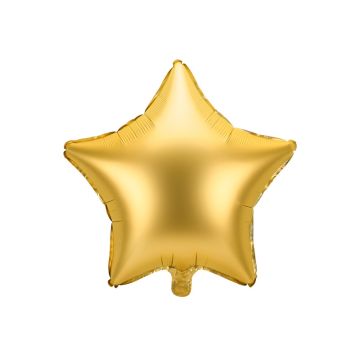 Balon foliowy Gwiazdka - PartyDeco - złota, 40 cm