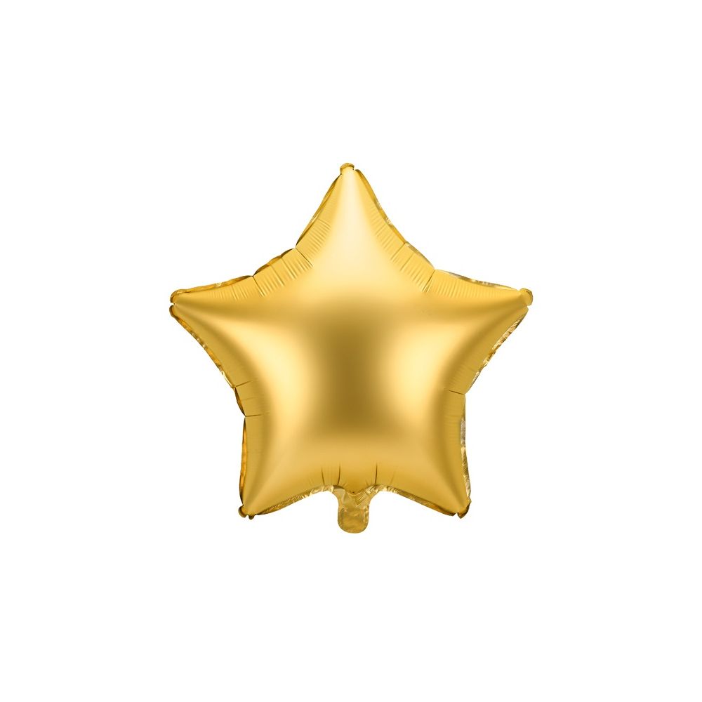 Foil balloon Star - PartyDeco - gold, 40 cm