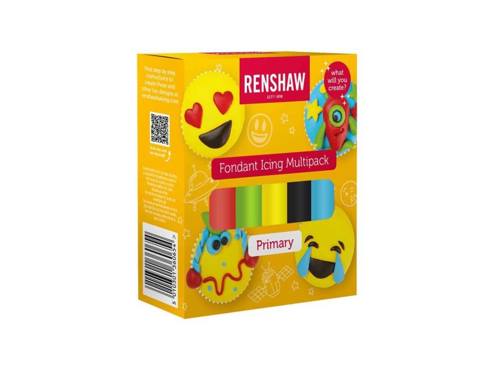 Fondant icing Multipack - Renshaw - Primary, 5 x 100 g