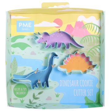 Cookie cutters - PME - Dinosaur, 3 pcs.